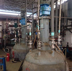 我公司设计制造的的两台6MPa3000L加氢釜